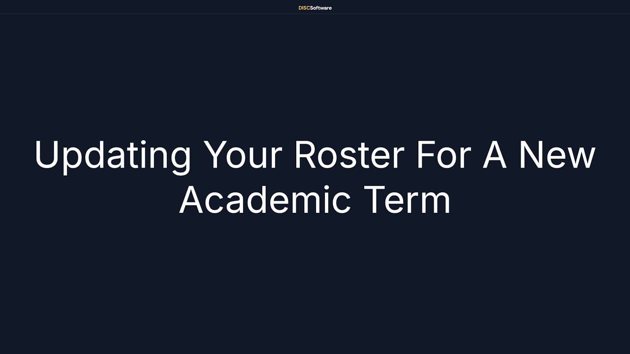Updating your roster for a new academic term video thumbnail