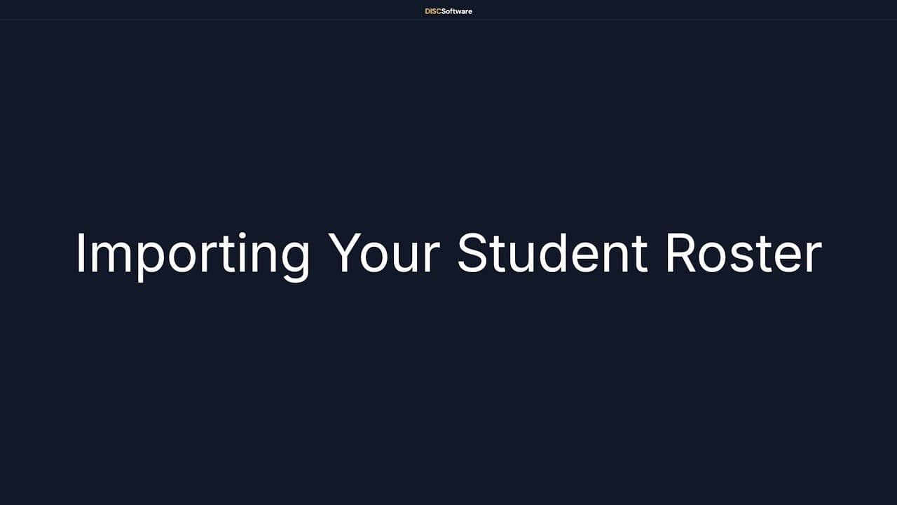 Importing your student roster via CSV video thumbnail