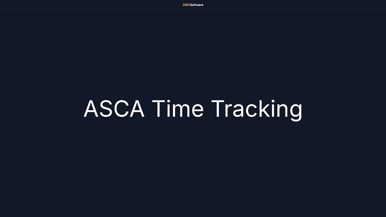 ASCA Time Tracking video thumbnail