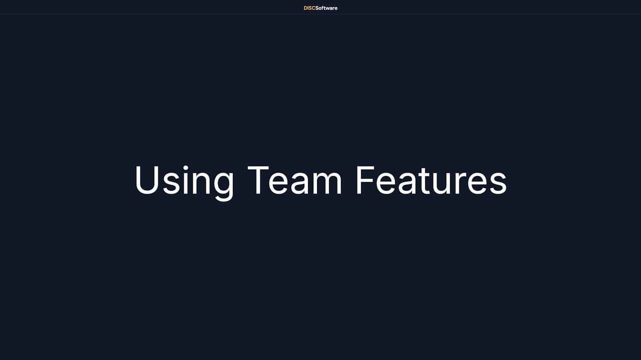 Using team features video thumbnail