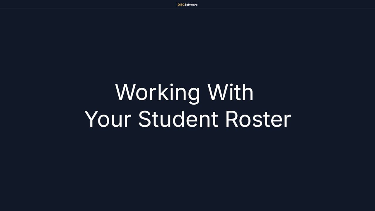 Working with your student roster video thumbnail